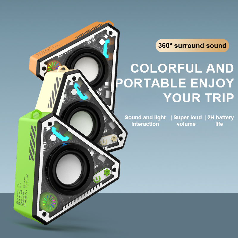 Mecha Style Mini Wireless Bt Speaker Desktop Outdoor Sport Waterproof Portable Sound 3D